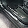 Накладки на пластиковые пороги (лист шлифованный с надписью quattro) Audi Q7 (2015-2019)