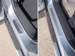 Накладки на пороги (лист шлифованный) 1мм Mazda CX-5 (2011-2015)