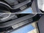 Накладки на пороги (лист шлифованный) 1мм Mazda CX-5 (2015-2016)