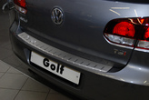 Накладка на задний бампер профилированная с загибом Volkswagen Golf 5D (2008-2012)