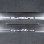 Накладки на пластиковые пороги (лист шлифованный с надписью quattro) Audi Q5 (2008-2016)