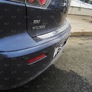 Накладка на задний бампер (защита бампера) из нержавеющей стали для Mitsubishi Lancer X (2007-2019)