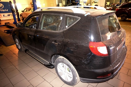 Пороги алюминиевые (Sapphire) Geely  Emgrand X7 (2014-2019) GEEM.51.3114