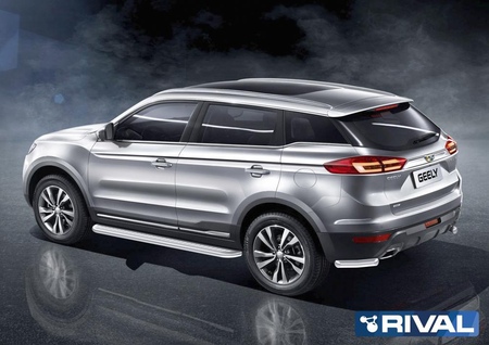 Пороги с листом d57 Rival Geely Atlas (2018-2021) R.1904.004