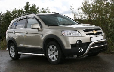 Решетка передняя мини d 76 низкая Chevrolet Captiva (2006-2019) CCAP.56.0487