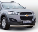 Защита переднего бампера труба 75x42 овальная Chevrolet Captiva (2013-2019)