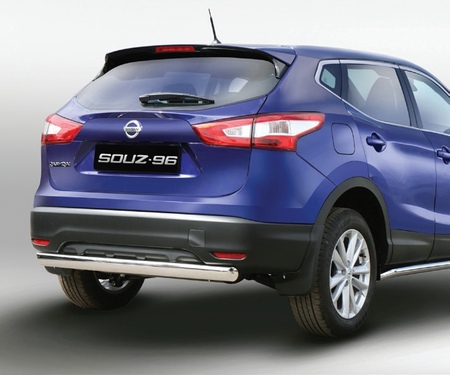 Защита задняя 75х42 овальная Nissan Qashqai (2014-2019) NQSH.75.5080