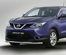 Защита переднего бампера труба d60 Nissan Qashqai (2014-2019)