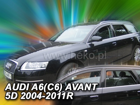 Дефлекторы боковых окон вставные Heko для Audi A6 универсал (2004-2011) 10243