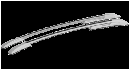 Рейлинги на крышу серебристые APS для Lada X-Ray (2015-2025) 0224-БП-23