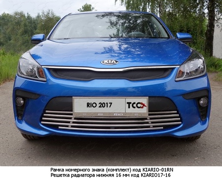 Решетка радиатора нижняя 16мм Kia Rio (2017-2020) KIARIO17-16