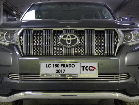 Решетка радиатора нижняя 12мм Toyota Land Cruiser Prado 150 (2017-2021) TOYLC15017-02