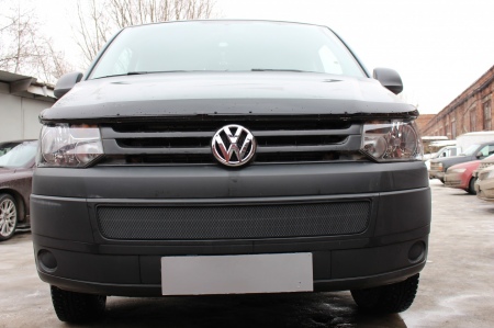 Защита радиатора (черная) Volkswagen Caravelle (2009-2015) VWT5.black