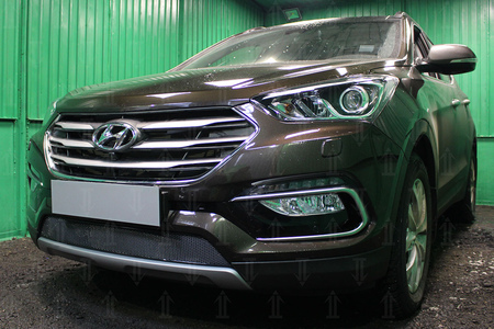 Защита радиатора Premium Hyundai Santa Fe (2015-2019) 