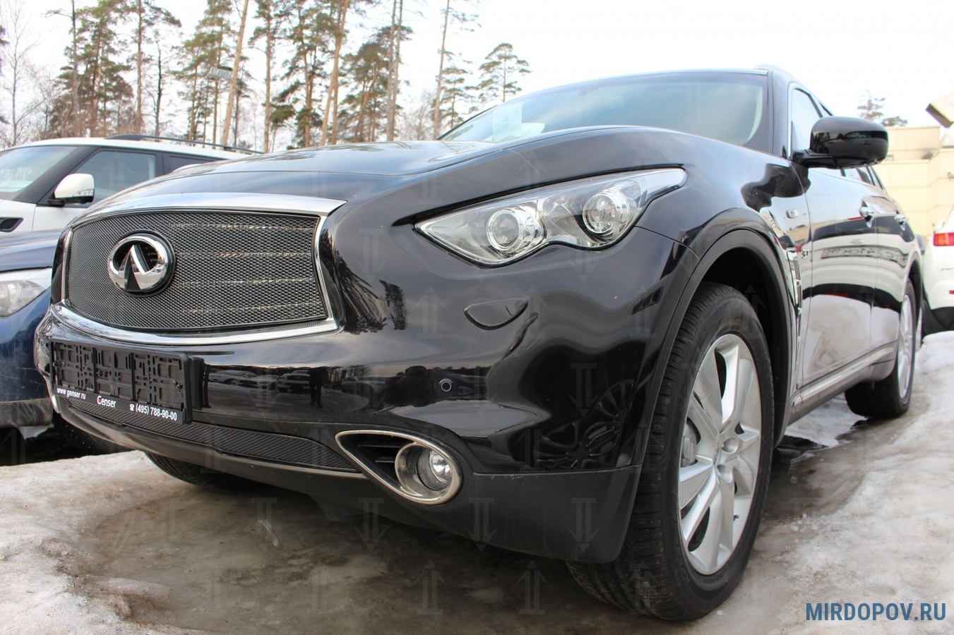 Защита радиатора Premium Infiniti QX70 дизель (2014-2019) № - купить по  лучшей цене на mirdopov.ru