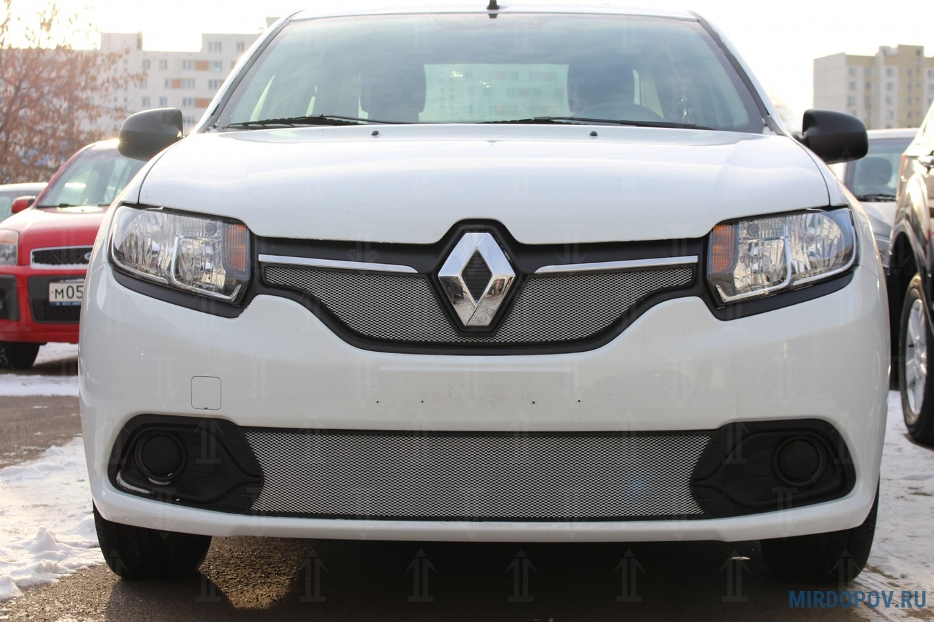 Защита радиатора Renault Logan (Access, Comfort) (2014-2018) № - купить по  лучшей цене на mirdopov.ru