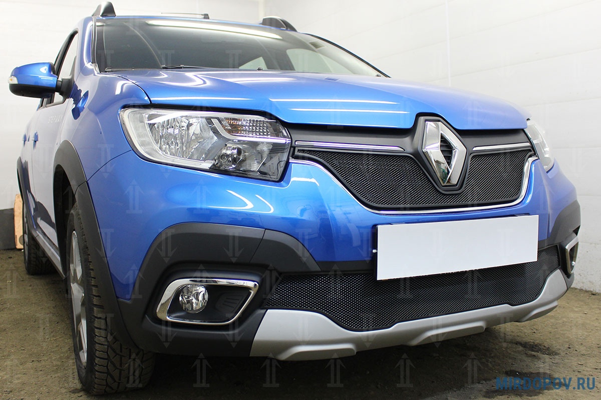 Защита радиатора Renault Logan Stepway (2018-2023) № - купить по лучшей  цене на mirdopov.ru