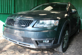 Защита радиатора Skoda Octavia Scout (2013-2017)