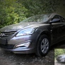 Защита радиатора Premium Hyundai Solaris (2014-2017)